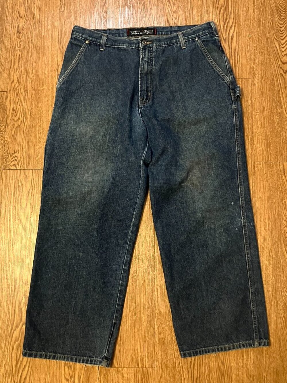 Vtg 90s Guess Carpenter Jeans Mens 38x30 (Fit 36x29) Baggy USA Workwear Skater